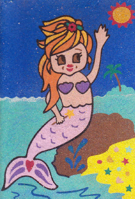 Mermaid Sand Art Card