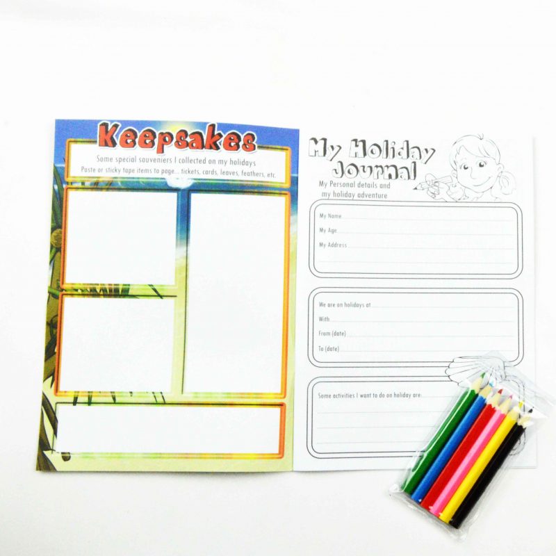 Kids Holiday Activity Book - My Holiday Album Yellow Inside Cover