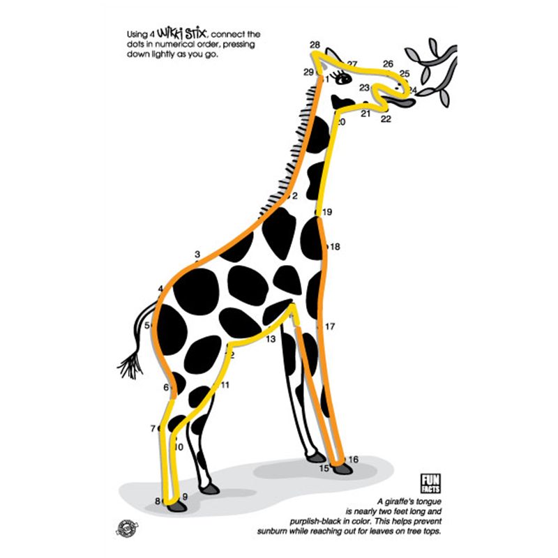 Giraffe Wikki Stix design in the Wikki Stix Animal Pak