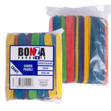Bonza coloured jumbo paddle pop sticks