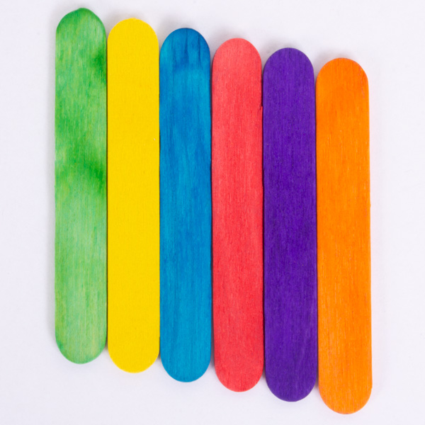 Bonza Small Paddle Pop Sticks coloured Pack of 1000