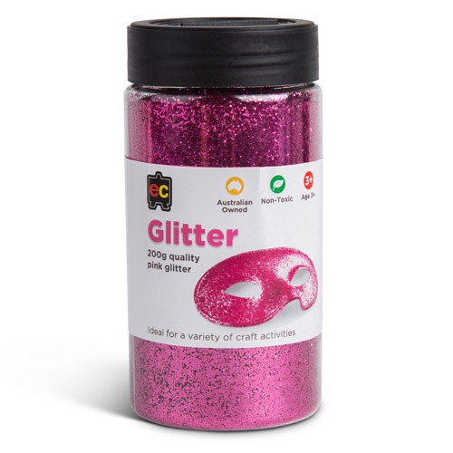 GJ200PK EC Glitter Pink 200g Jar