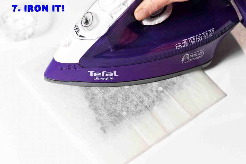  7. Iron your Perler design using Perler ironing paper.