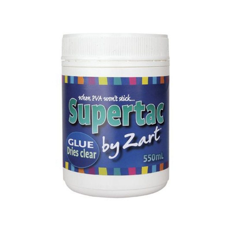 Supertac 550ml Adhesive Glue when PVA won't stick. Perfect for gluing odd surfaces in your craft project.
