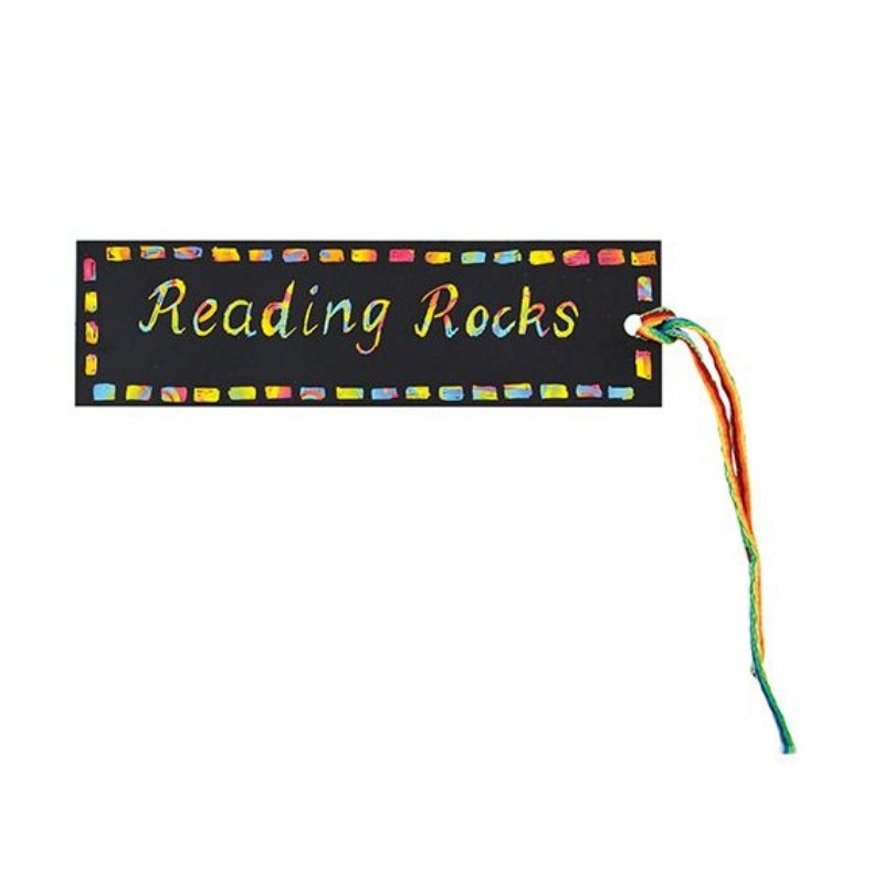 Scratch Bookmark Example 'Reading Rocks'