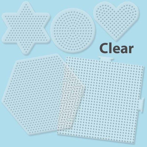 22750 Perler Small and Large Clear Pegboards Pack of 5