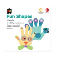Paper Shapes hands ready for decoration