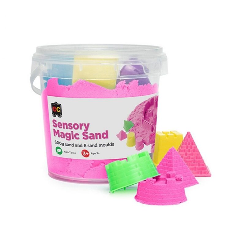ensory Magic Sand Pink 600g with Moulds.