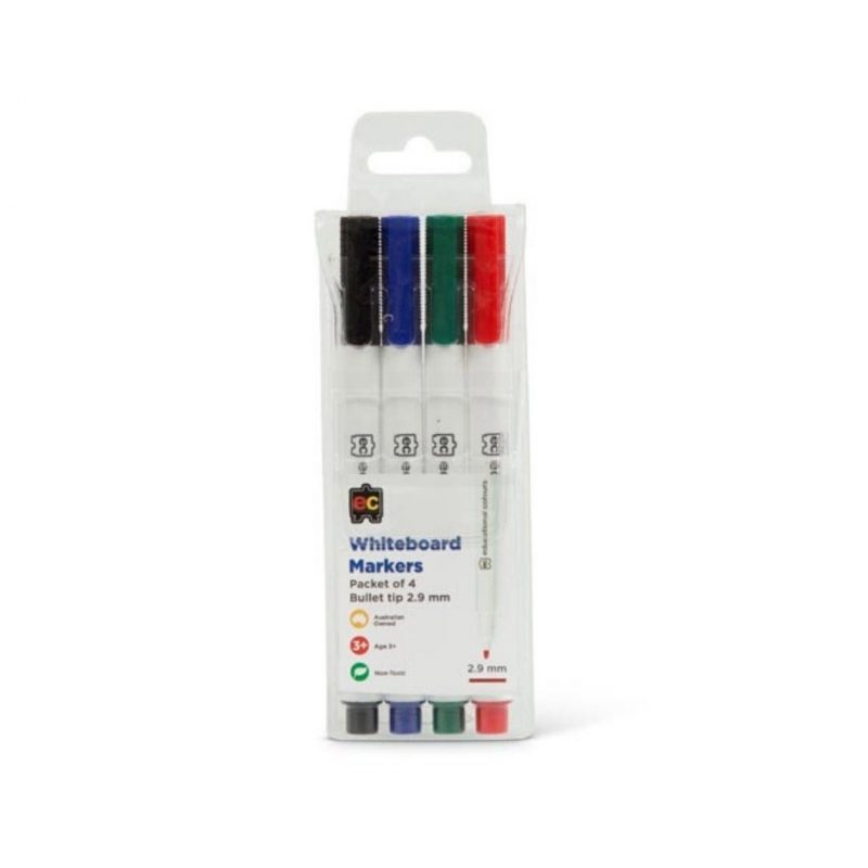 Whiteboard Markers Thin set of 4 suitable for children.