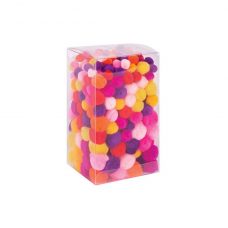 Basics Pom Poms Warm Colours packet of 300 pompom in 3 different sizes and 9 colours.