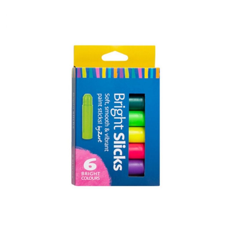 Bright Slicks Paint Sticks 6 colours