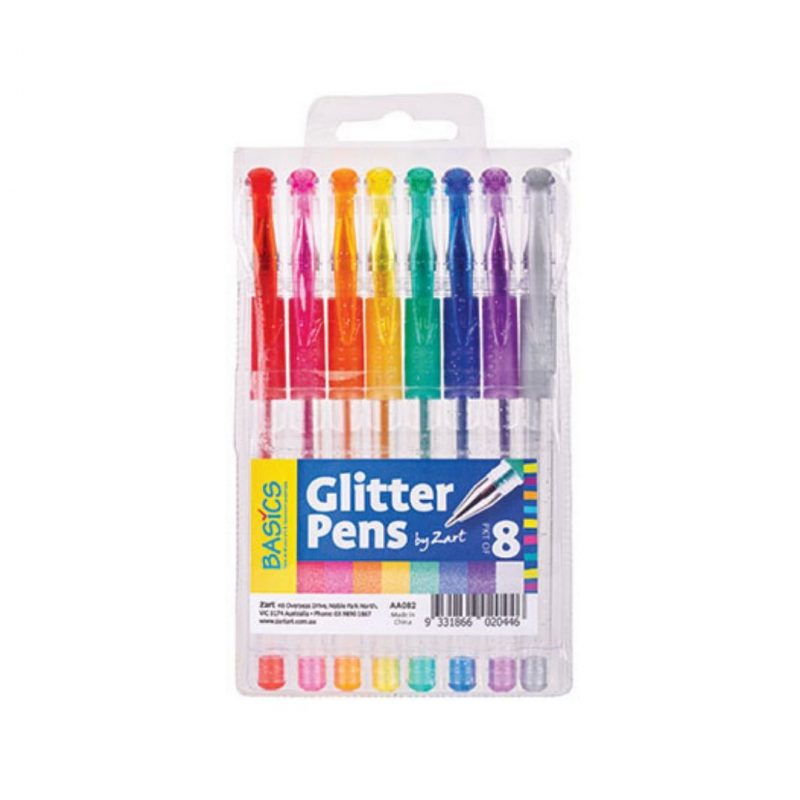 Basics Glitter Pens 8 pack