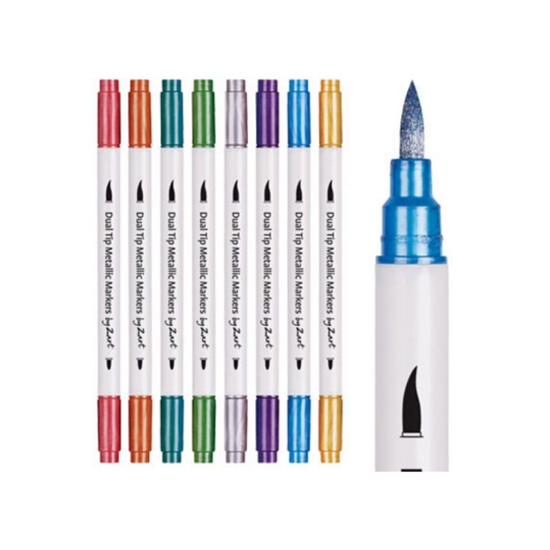 Make colours Pop! Dual Tip metallic Markers Assorted 8's