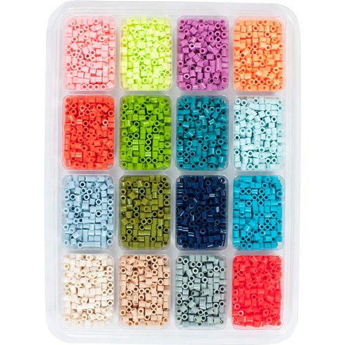 Tropical Bead Tray 16 colours in re-sealable tray.