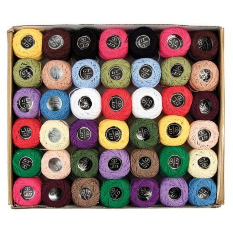 Perle Cotton Thread 42 pack in 18 different colours.