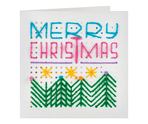 Stitching card Christmas