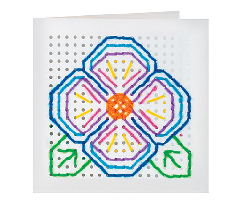 Flower Stitching card