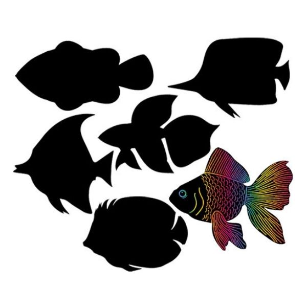 Scratch Art Fish Pack of 24