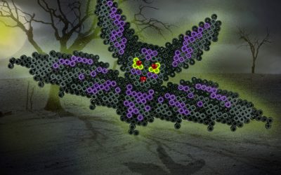 Make your own perler bead Halloween VAMPIRE BAT