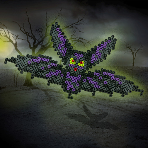 Bat made with Perler Bead Fuse Beads