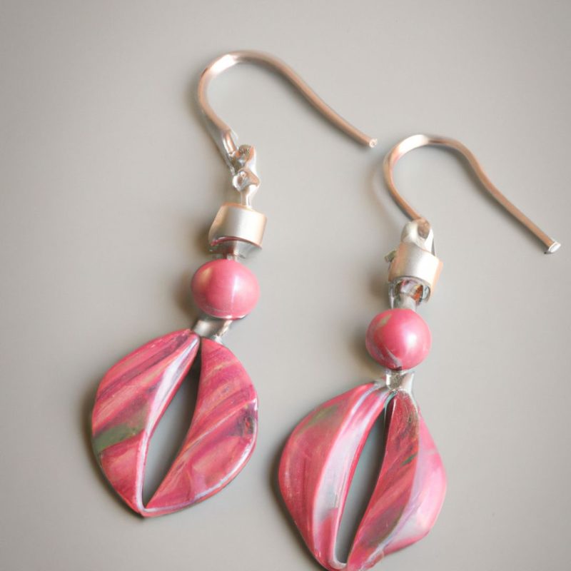 Earrings made with Metallic Polymer Clay